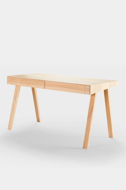 Aquamarine Poppy 4.9 desk showing a modern wooden furniture piece with clean lines and a spacious tabletop.