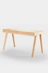 Aquamarine Poppy 4.9 desk showing a modern wooden furniture piece with a spacious tabletop and sleek design.