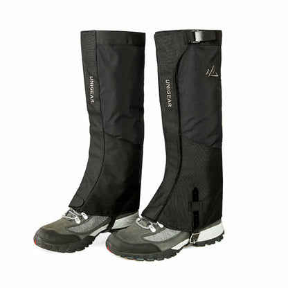 Indigo Eurybia waterproof leg gaiters made of 1000D durable fabric, designed for outdoor sports and hiking protection.