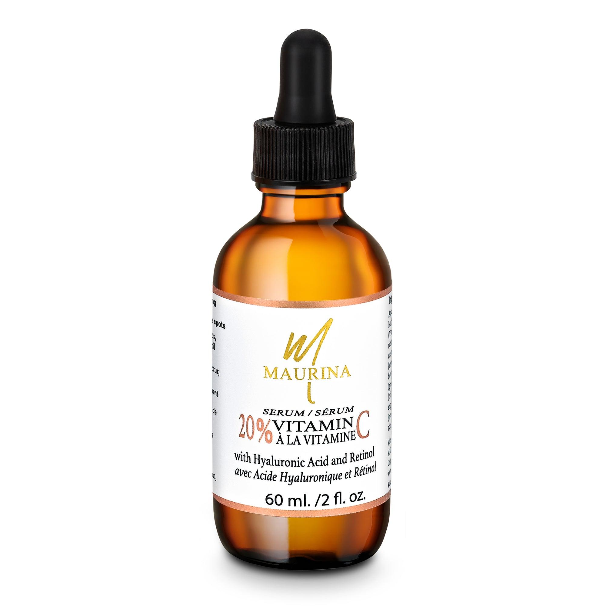 Orchid Zeus Vitamin C Face Serum with hyaluronic acid and retinol, showing the serum bottle and skincare packaging.