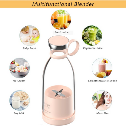 Yellow Pandora portable on-the-go juicer blender for kitchen use, shown in a compact, sleek design ideal for fresh smoothies.