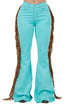 Jade Icarus Texas Sun Bell Bottom jeans with 32-inch inseam, featuring wide-leg style and denim fabric for women&