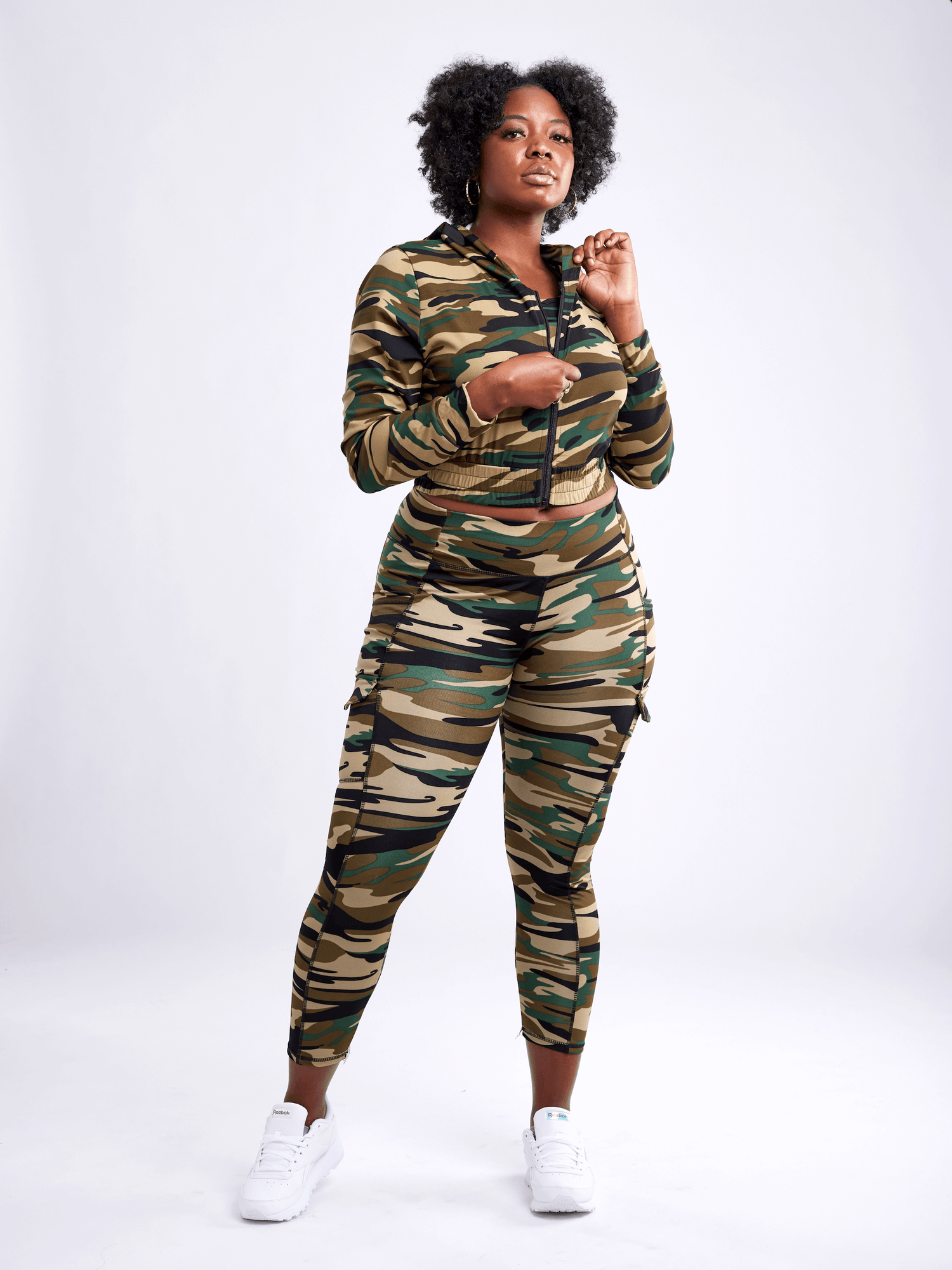 Black Lavender JupiterGear athletic zip-up crop hoodie jacket, activewear with a fitted design and front zipper, shown in the image.