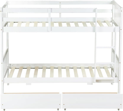 White Premium Grade Rubberwood Bunk Bed Drawers ProLine