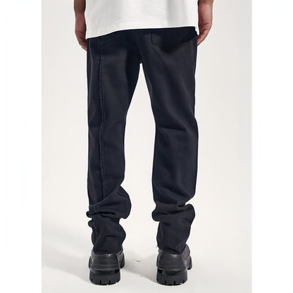Carmine Juneberry UrbanEase™ high street dark black vintage jeans for men, slim fit pants with classic denim texture.
