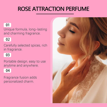 Carmine Juneberry Roxelis™ Rose Perfume bodycare product with pink floral design and rose scent, displayed in elegant packaging.