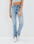 Women’s Carmine Juneberry commuter split straight jeans with fashionable stretch washed denim and casual fit.