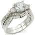 Rhodium brass ring with AAA grade clear CZ gemstone from Turquoise Tiger jewelry collection, showcasing a sleek design.