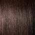Dark brown Anita premium short human hair wig with loose curls, showcasing soft, natural curls and voluminous style from Peach Clymene.