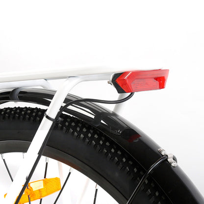 Puce Hades CYSUM X-City women’s 26-inch aluminum e-bike with 250W motor, 10Ah battery, and 25 km/h speed.