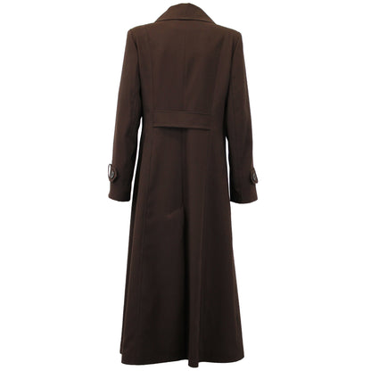 Brown Rose Eleusis longline mac coat for spring and summer, stylish jacket with a relaxed fit and lightweight fabric.