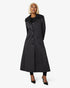 Black Rose Eleusis Spring/Summer longline mac coat with a sleek design, perfect for transitional weather.