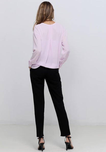 Lemon Hera V-neck wrap hem blouse for women, stylish tops and blouses with a flattering neckline and elegant design.