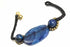 Silver Hestia blue agate slice and round bracelet featuring polished blue agate stones on a delicate silver chain.