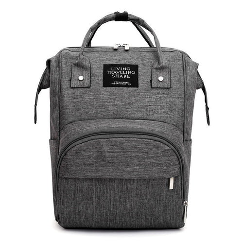 Carmine Juneberry ActiveMom Urban Diaper Backpack by ALLFASHION™ with anti-theft design, multiple compartments, and adjustable straps.