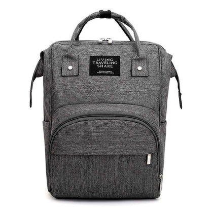 Carmine Juneberry ActiveMom Urban Diaper Backpack by ALLFASHION™ with anti-theft design, multiple compartments, and adjustable straps.