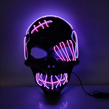 Maroon Asteria Halloween scary pirate mask with one eye, LED lights, and detailed pirate design for cosplay or costume parties.