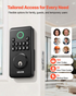Start2Finish VEVOR keyless entry door lock with matte black electronic deadbolt, backlit keypad, auto lock, and customizable user codes.
