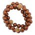 Mocha brown pearl and gold sparkle bracelet set from Start2Finish, featuring elegant jewelry with shimmering accents.