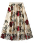 Rose pattern midi skirt by Jade Icarus, featuring a floral design with a flowing fabric and midi length.