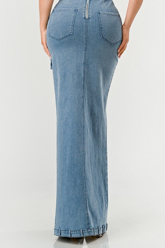 Urban Chic Denim Gown automotive by Jade Icarus featuring a stylish denim design and modern automotive-inspired details.