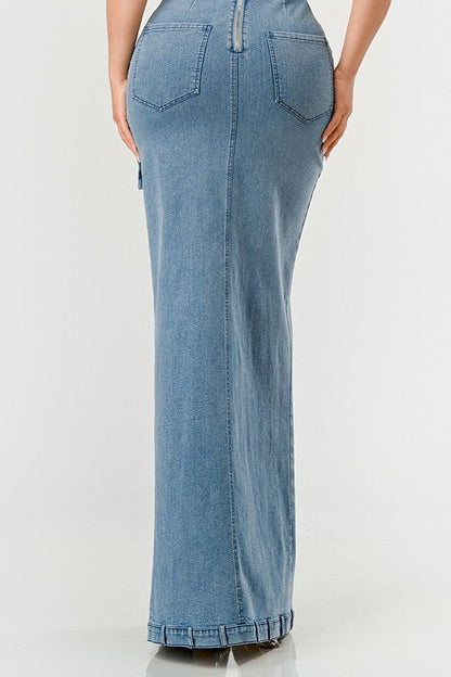 Urban Chic Denim Gown automotive by Jade Icarus featuring a stylish denim design and modern automotive-inspired details.