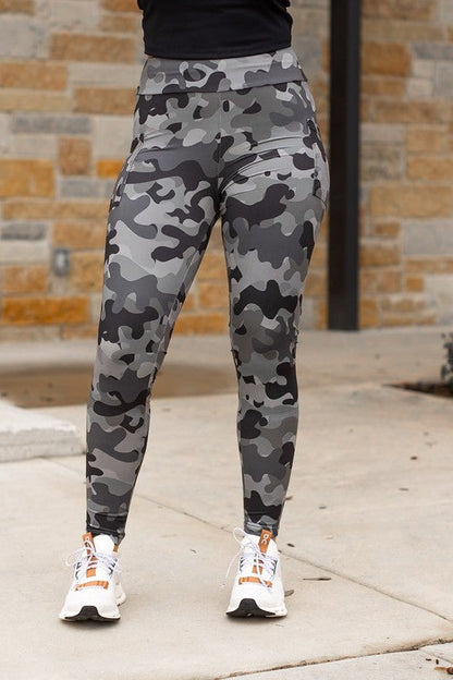 Jade Icarus Ace Camo full-length leggings for women with a stylish camo pattern and comfortable fit.
