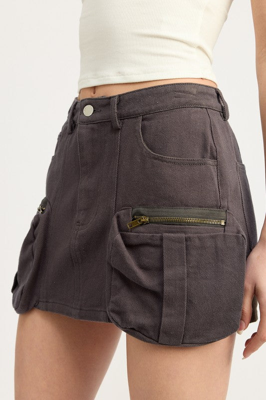 Automotive cargo mini skirt by Jade Icarus featuring sleek design and detailed stitching, displayed on a vehicle.