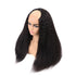 Cerise Alfie kinky straight human hair U part wig for black women, showing natural hair texture and U shape design.