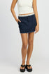 Automotive Jade Icarus double waisted hybrid mini skirt with sleek design and detailed stitching.