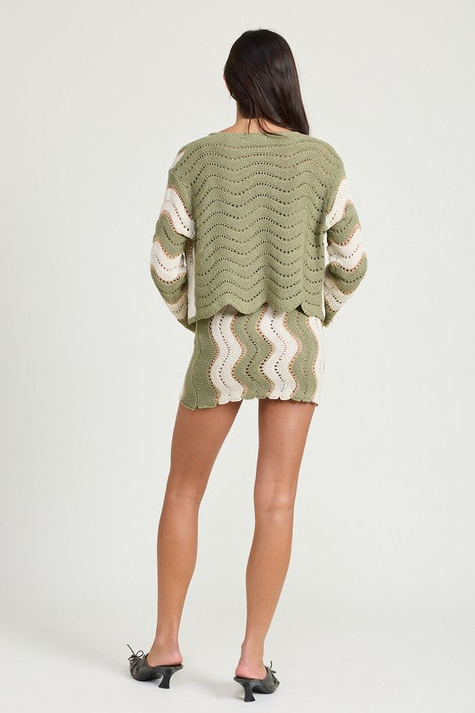 Automotive component from Jade Icarus featuring a crochet mini skirt with elastic waistband design.