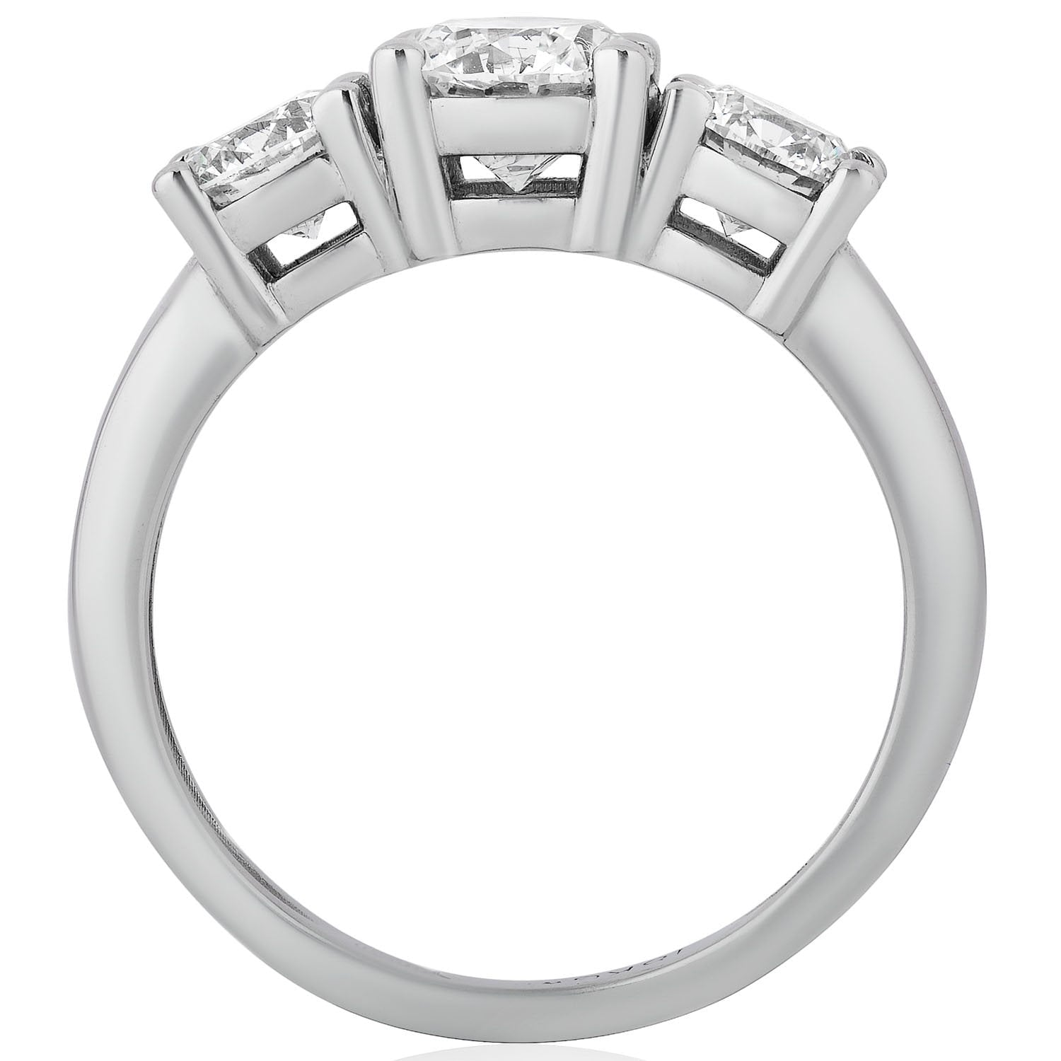 Start2Finish 2 CTW AGI Certified Lab Grown Diamond three-stone engagement ring in 14K yellow or white gold, featuring G-VS diamonds.