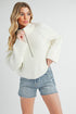 Jade Icarus Debbie half-zip sweater for women, soft knit fabric, lightweight design, in a neutral color.