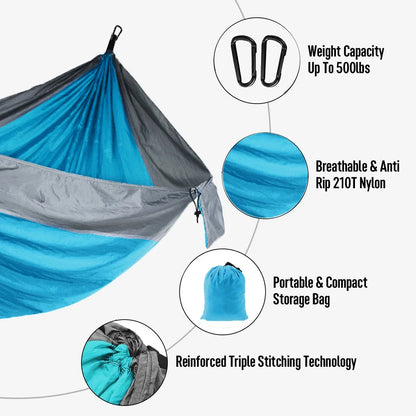 NNEOBA Lightweight Camping Hammock with Tree Straps for Travel
