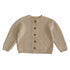 Yellow Angel baby unisex solid color crochet cardigan for kids and babies, displayed on a white background.