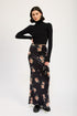 Automotive Jade Icarus high waist maxi pencil skirt in black, featuring a fitted silhouette and sleek fabric.