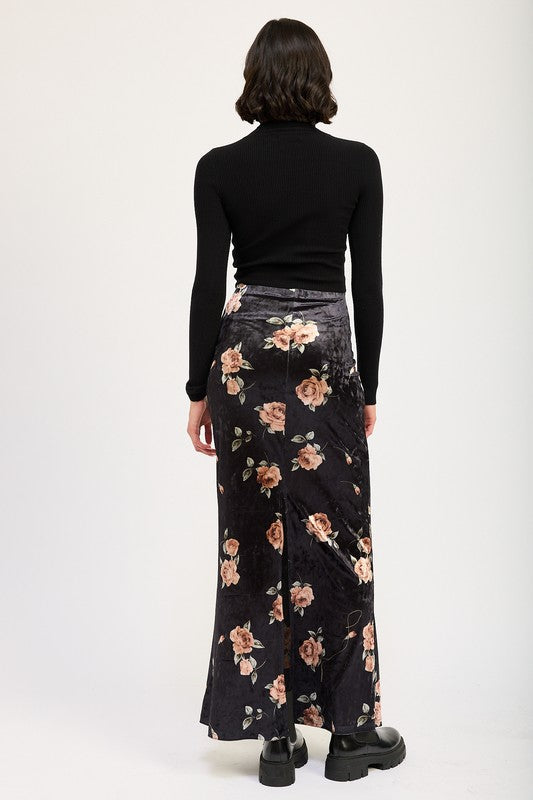 Automotive image featuring a Jade Icarus high waist maxi pencil skirt with sleek design and high waist fit.