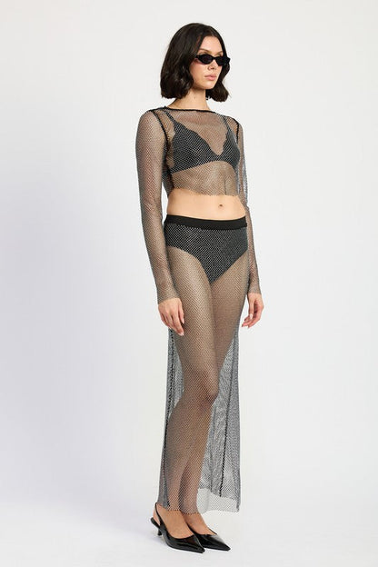 Automotive part featuring sheer rhinestone design, branded Jade Icarus, with intricate details and sparkling embellishments.