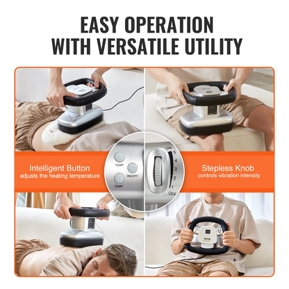Start2Finish VEVOR handheld chiropractic massager with adjustable speed for back, neck, and shoulder muscle relief.