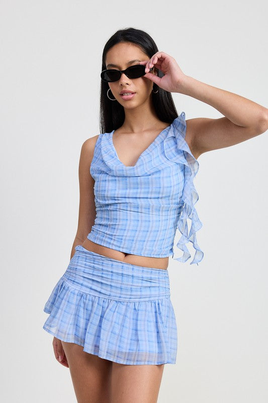 Automotive MINI Ruched Skirt by Jade Icarus, showing a sleek, fitted car body part with ruched detailing in a close-up shot.
