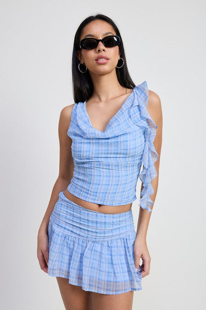 Automotive MINI Ruched Skirt by Jade Icarus featuring sleek design and detailed ruching on a car body part.