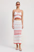 Automotive MAXI CROCHET SKIRT by Jade Icarus featuring detailed crochet pattern in black fabric.