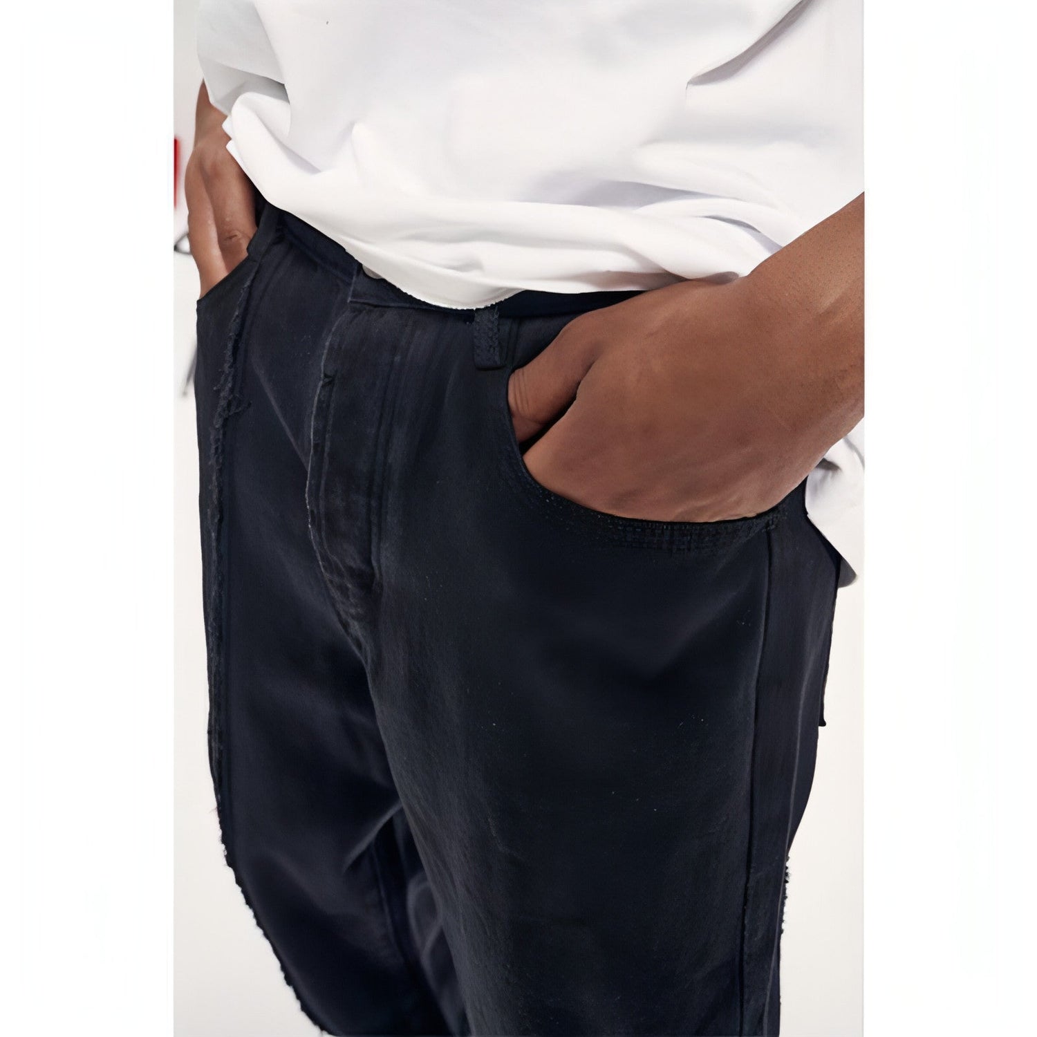 Carmine Juneberry UrbanEase™ High Street dark black vintage jeans for men, slim-fit pants with classic denim style