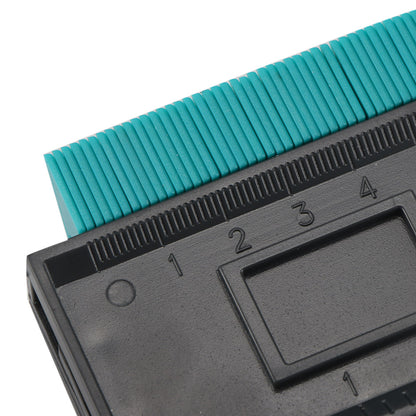Teal Simba Contour Irregular Profile Measuring Gauge Ruler for bath and beauty, showing its flexible measuring tool design.