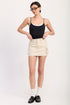 Jade Icarus cargo mini skirt for automotive styling, featuring a sleek design and durable fabric, shown in a close-up view.