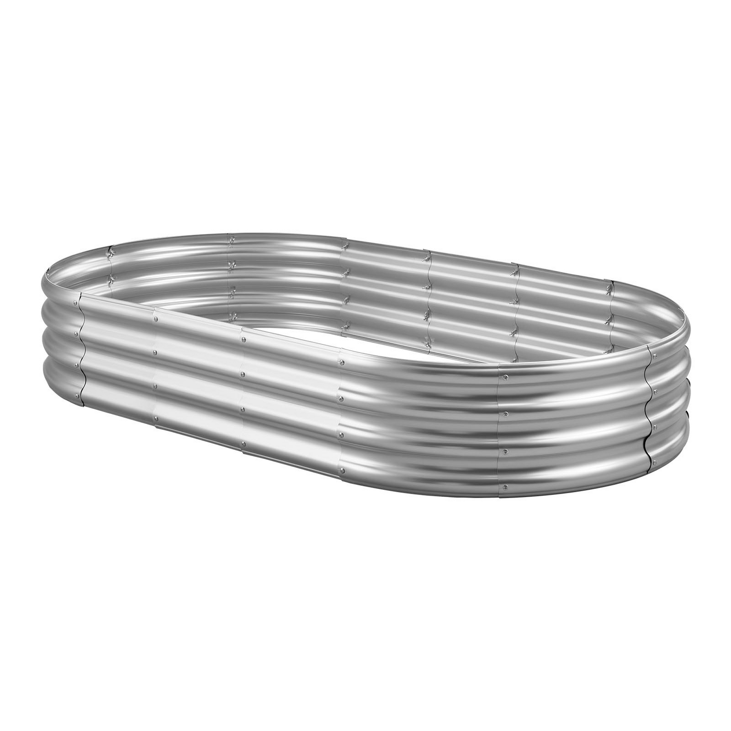Start2Finish VEVOR metal raised garden bed, 6x3x1 ft galvanized outdoor planter for vegetables, flowers, herbs, with open bottom design.