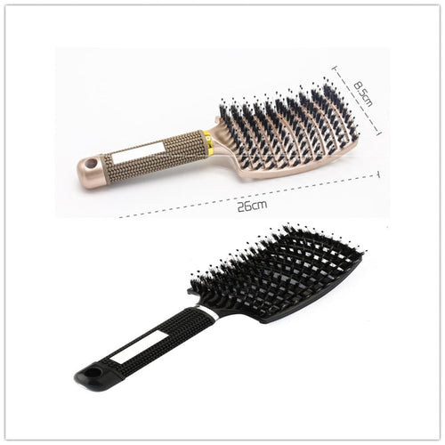 CJDropshipping anti-knot hairbrush for women, detangling brush with smooth bristles, designed for easy hair styling and detangling.