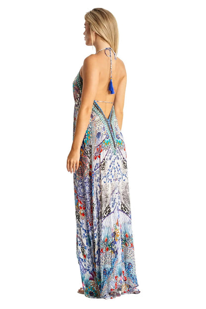 Halter Maxi Resort Dresses for Women