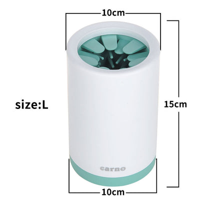 Maroon Asteria portable pet paw cleaner cup with soft silicone comb for gentle paw cleaning in petcare.
