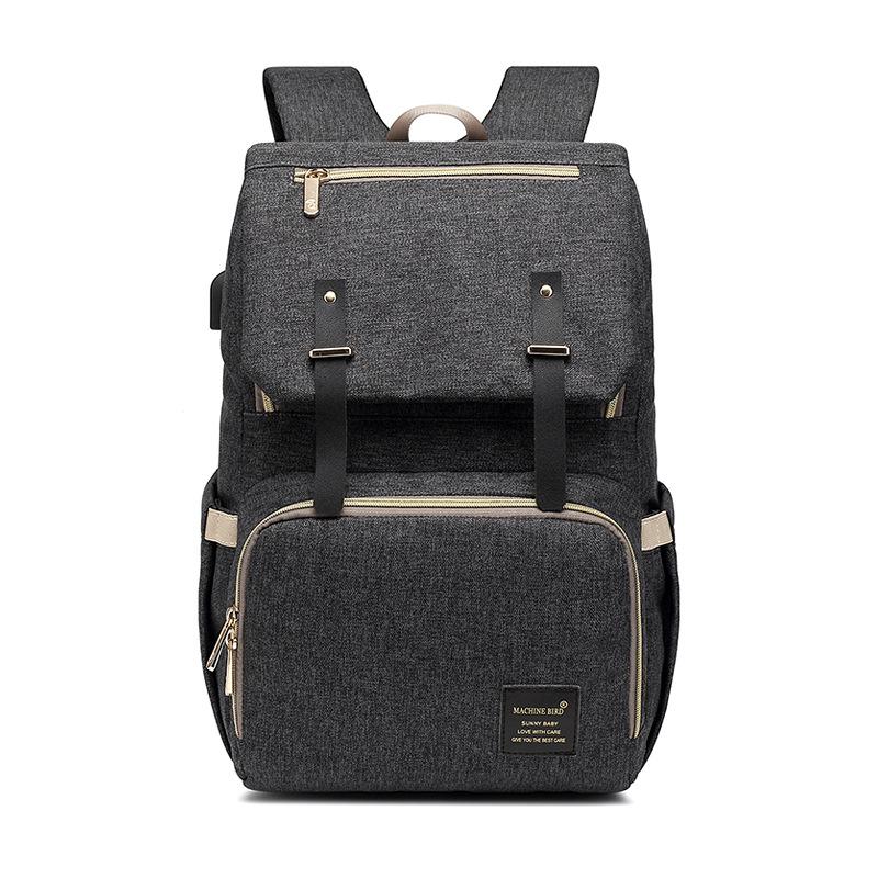 Maroon Asteria high-quality Oxford multifunctional mummy backpack with multiple compartments and adjustable straps.
